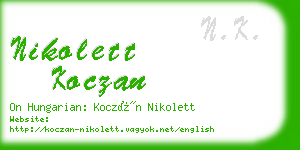 nikolett koczan business card